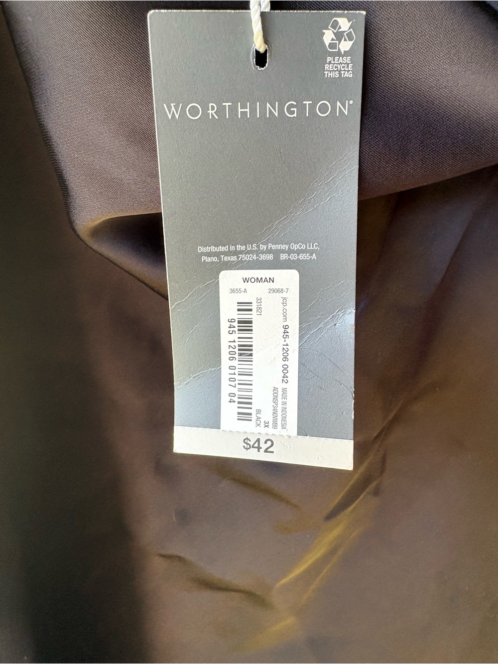 Worthington Black Cowl Neck Satin Camisole - Picture 2 of 6